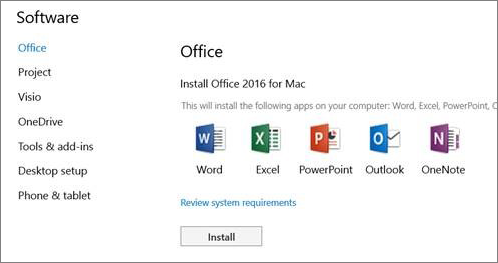installer Office 2016 pour Mac-1